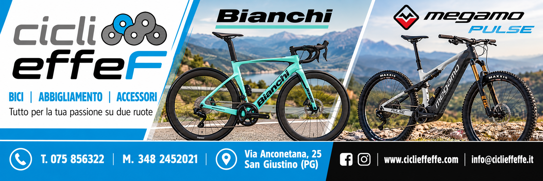Banner-promozionale-Cicli-EffeF-con-bici-Bianchi-e-Megamo Homepage